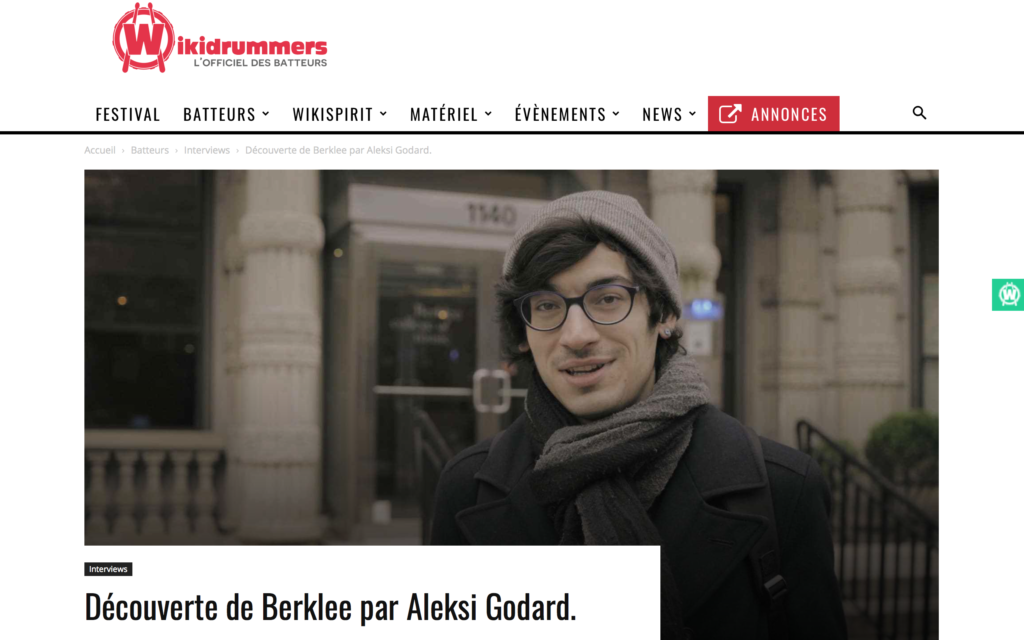 Découverte de Berklee par Aleksi
